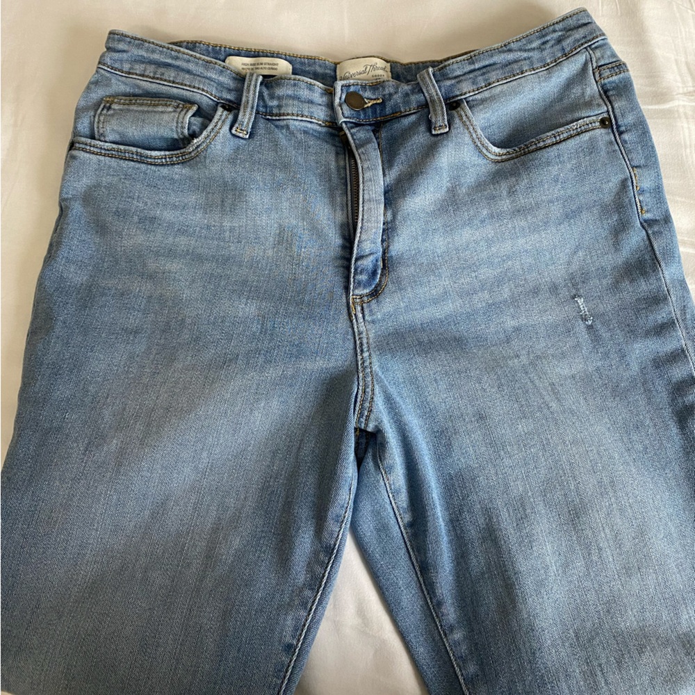 High Rise Slim Straight Jeans